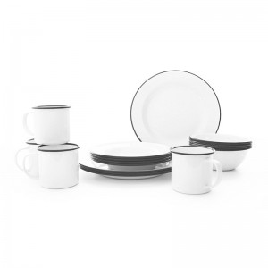 Crow Canyon Home Starter 16 Piece Dinnerware Set, Service for 4 CRHO1001